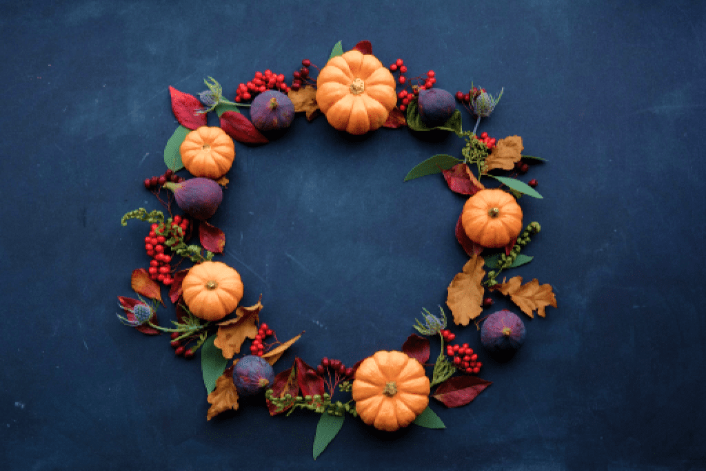 autumn themed wreath