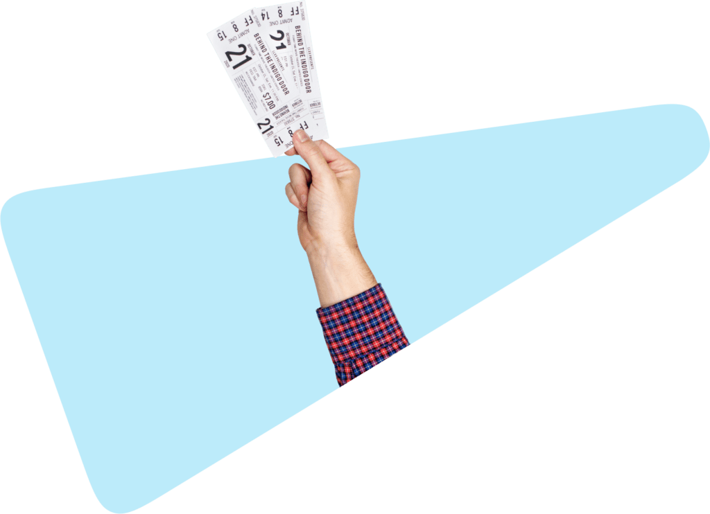 Hand with tickets
