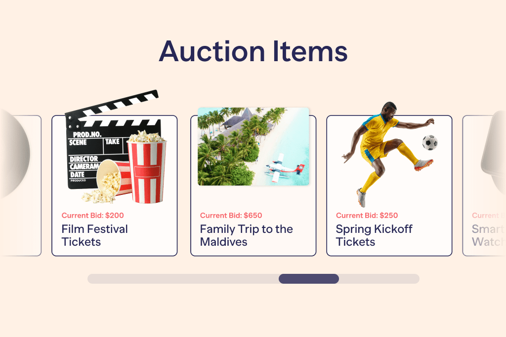 fundraising auctions virtual items