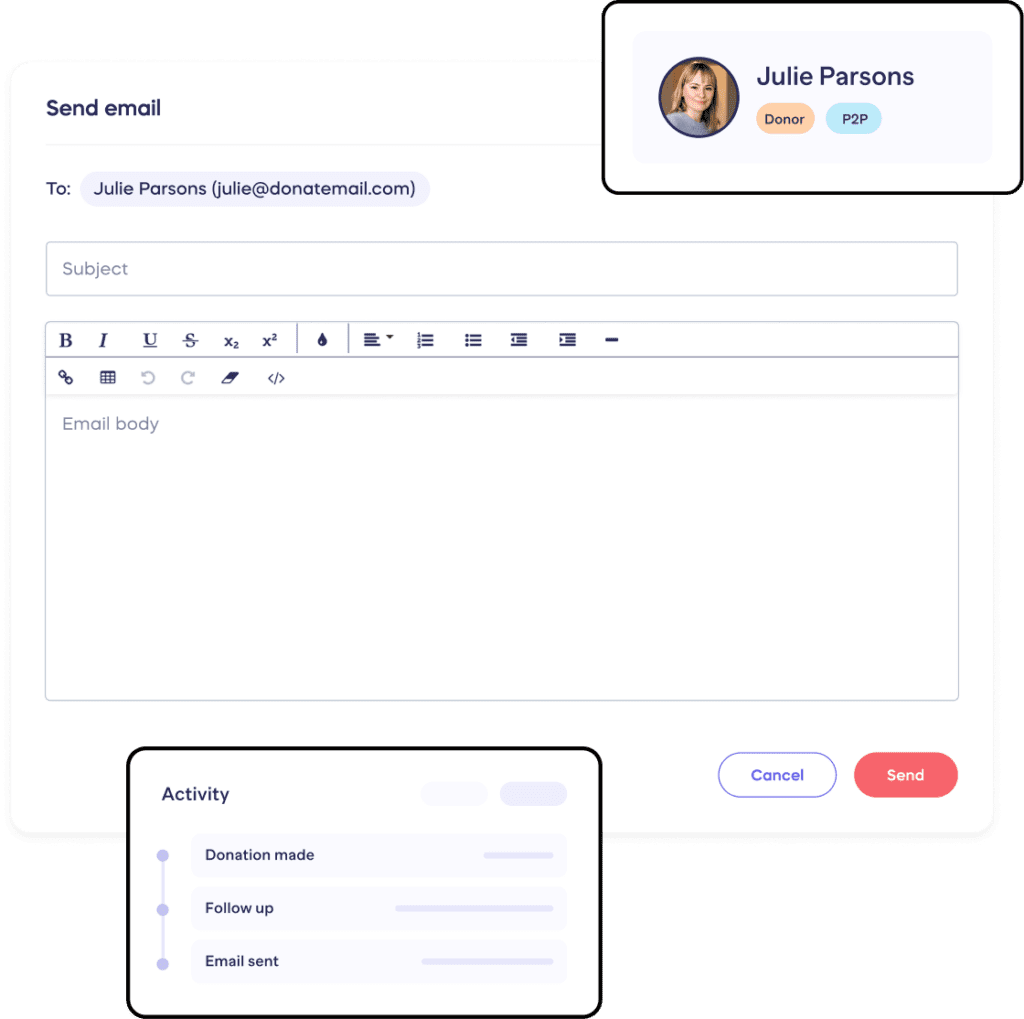 Email message interface