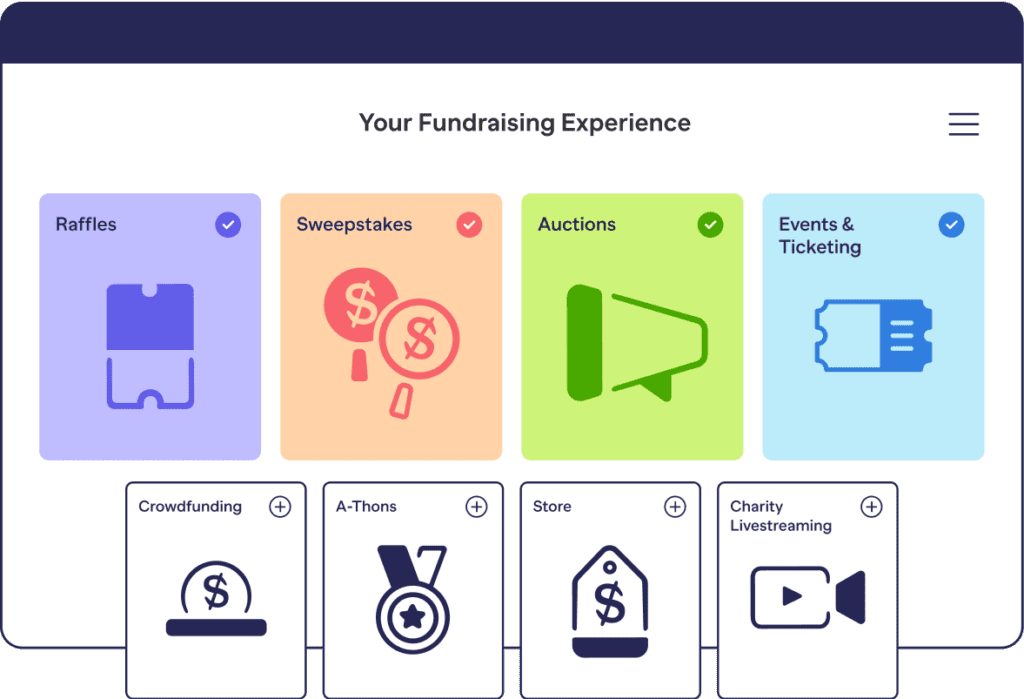 Fundraising experiance interface live