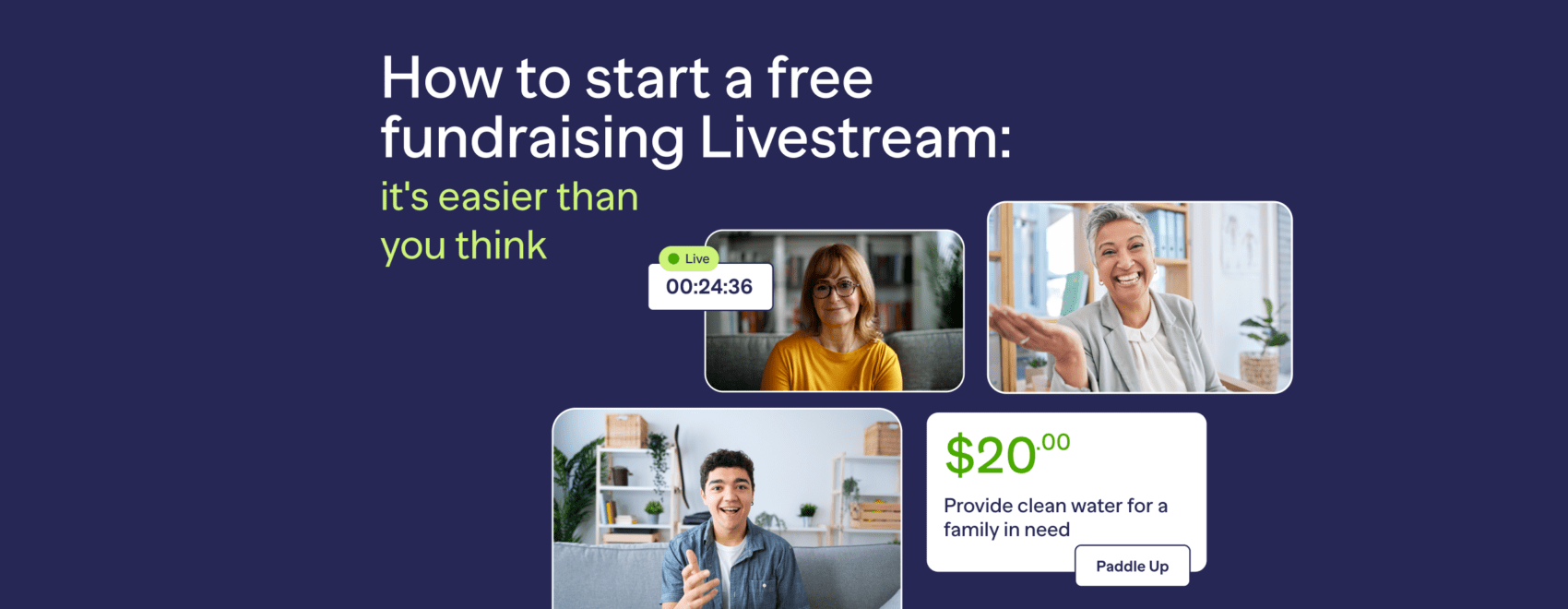 How to start a free fundraising Livestream it's easier than you think