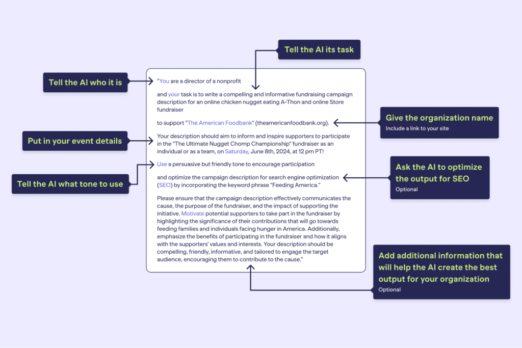 Step 1 Write a prompt