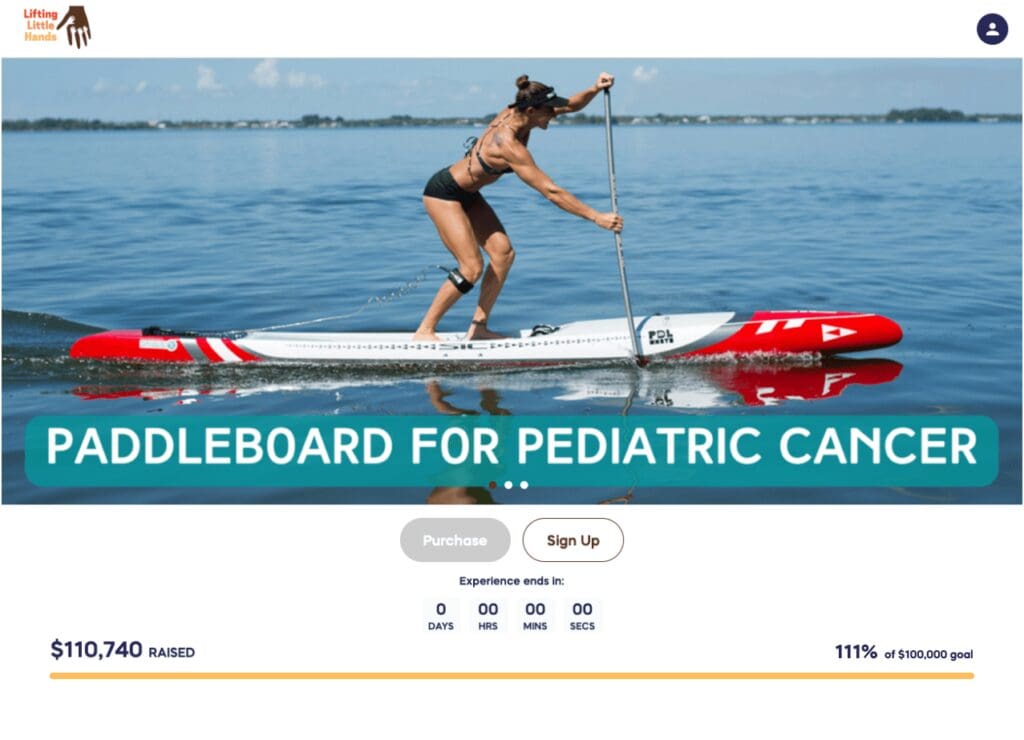 Paddleboard for pediatric 111 goal