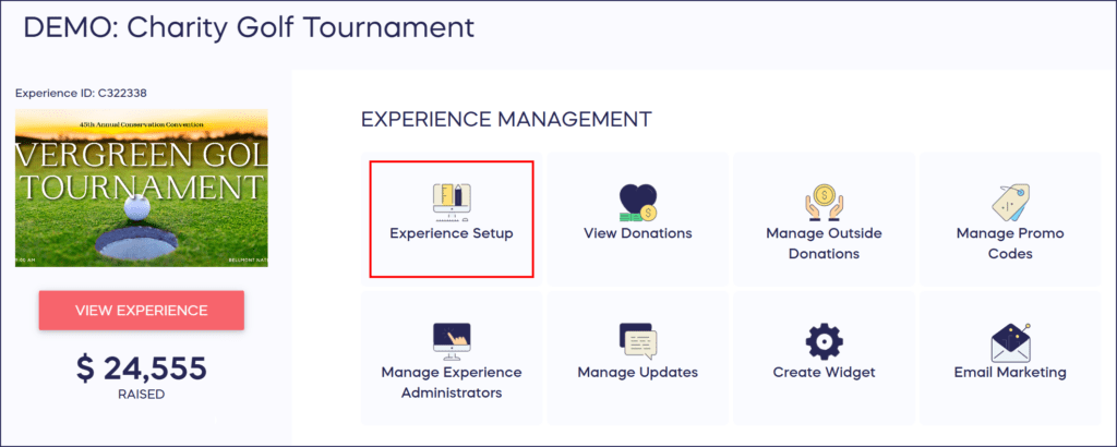 experience setup