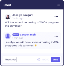 Teacher responding to a livestream chat