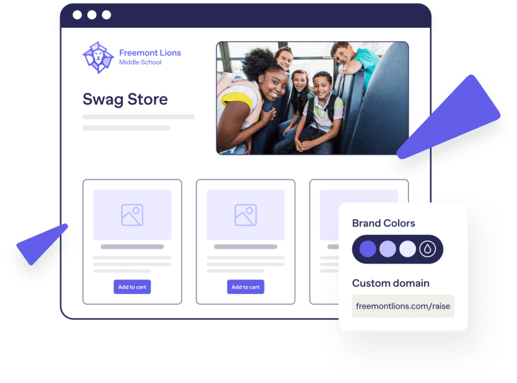 online store with custom branding