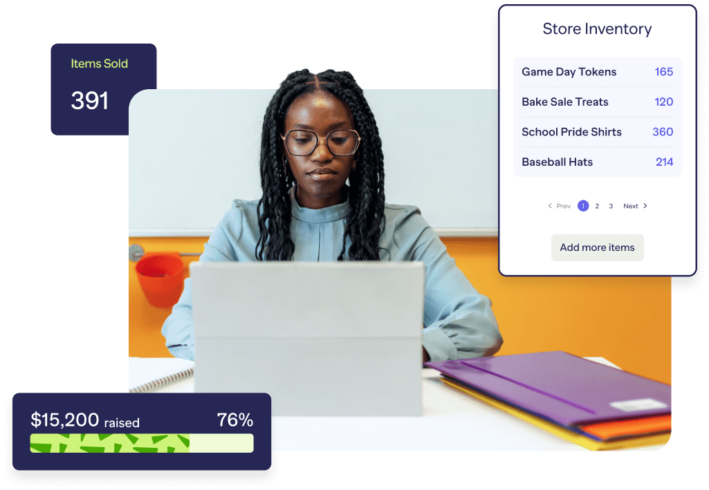 teacher uploading store inventory