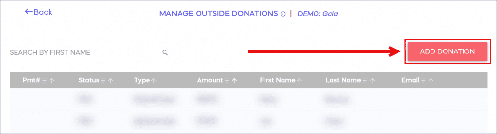 add outside donation