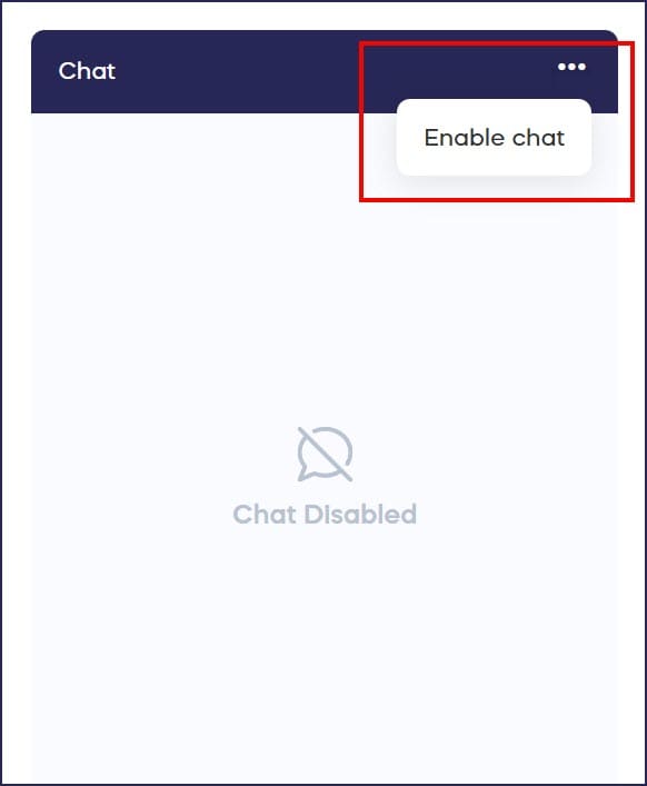 enable chat