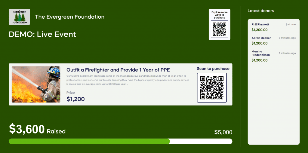 fund a need live display