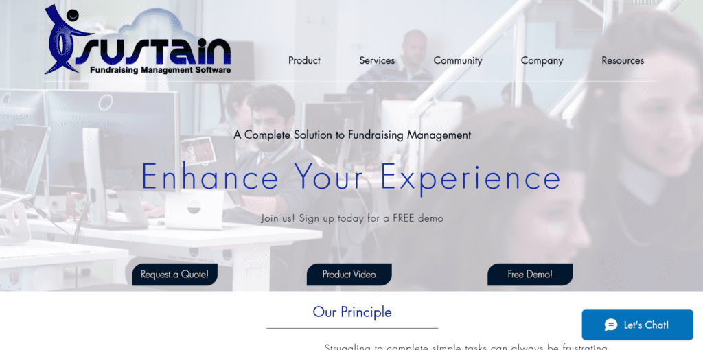 Sustain homepage