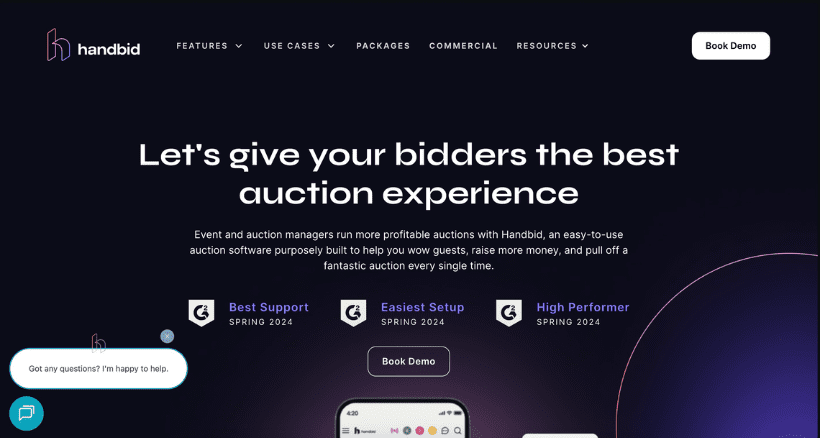 Handbid gala fundraising tool