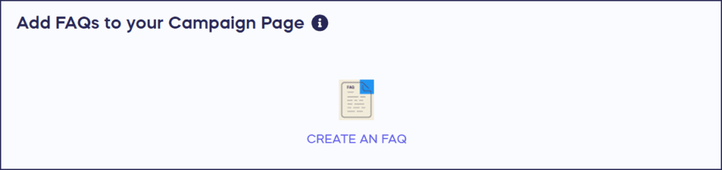 add faqs to campaign page