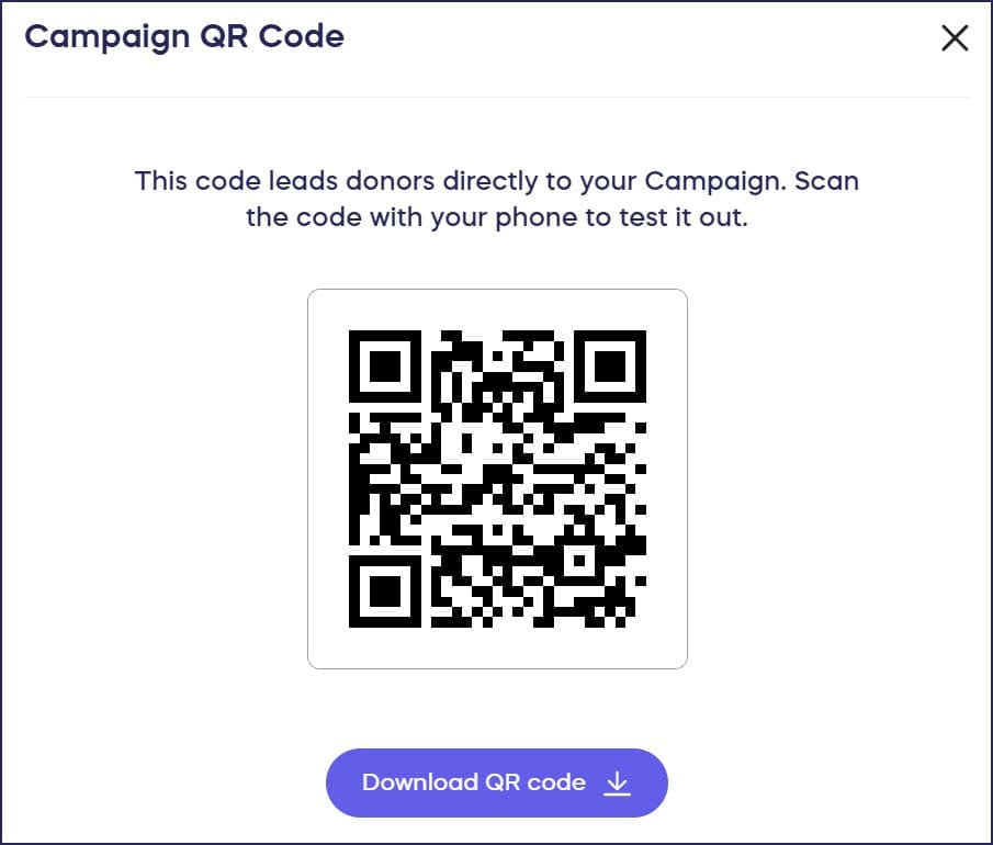 campaign qr code generated