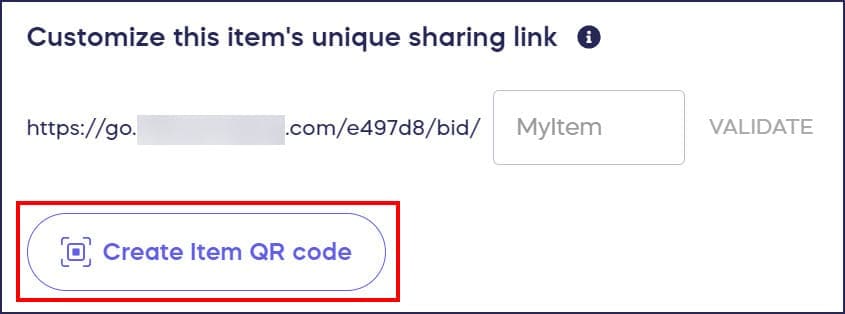 create item qr code
