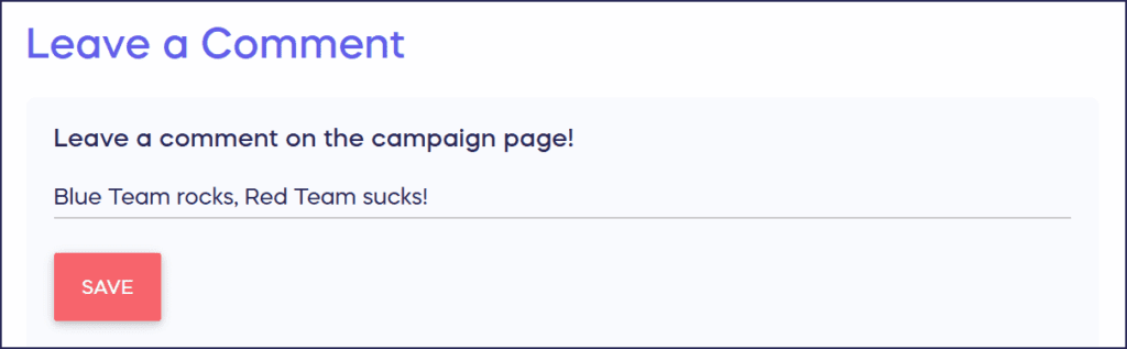 edit campaign comment