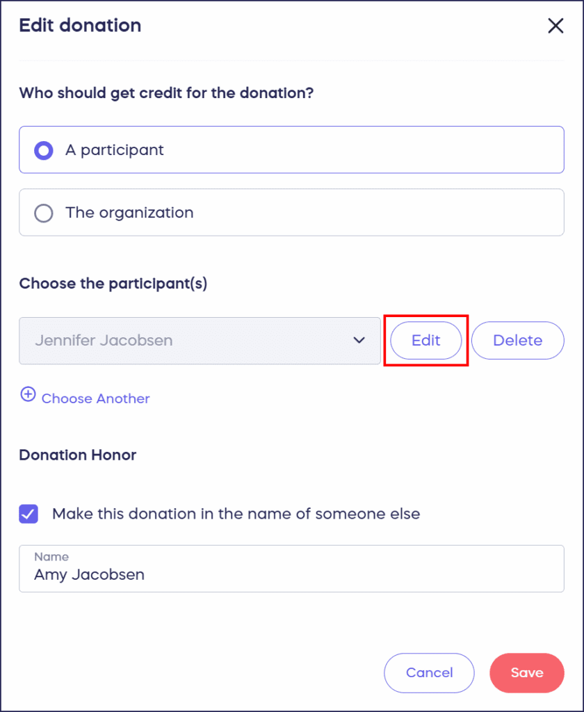 edit credited participant