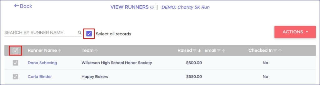 email all participants