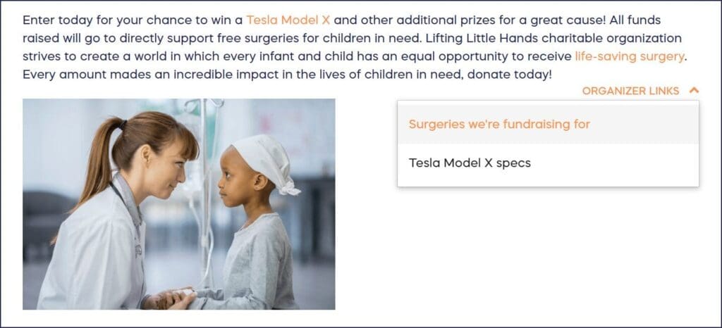 embedded and organizer links