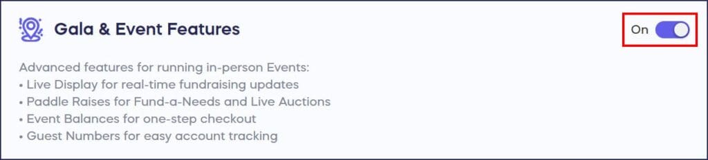 enable galas and events