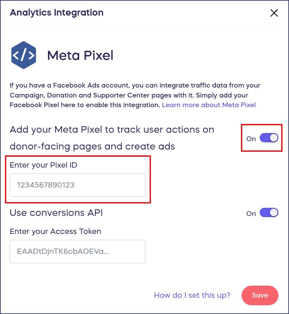 meta pixel integration