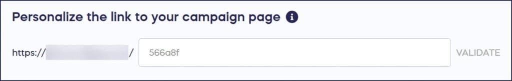 personalize campaign link