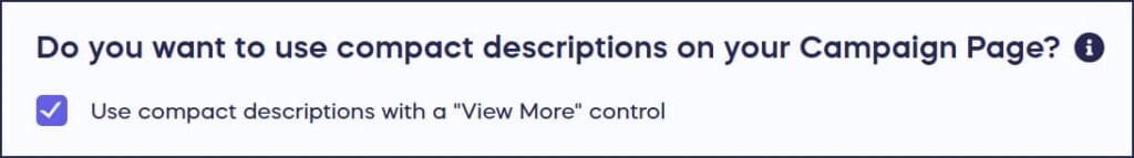 use compact descriptions