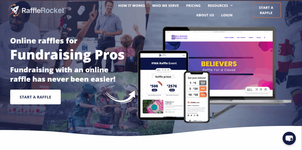 Raffle Rocket is an online raffle platform and generator made for nonprofits