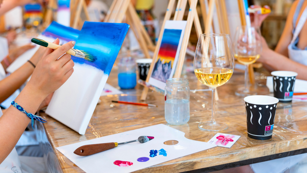 Wine and canvas night