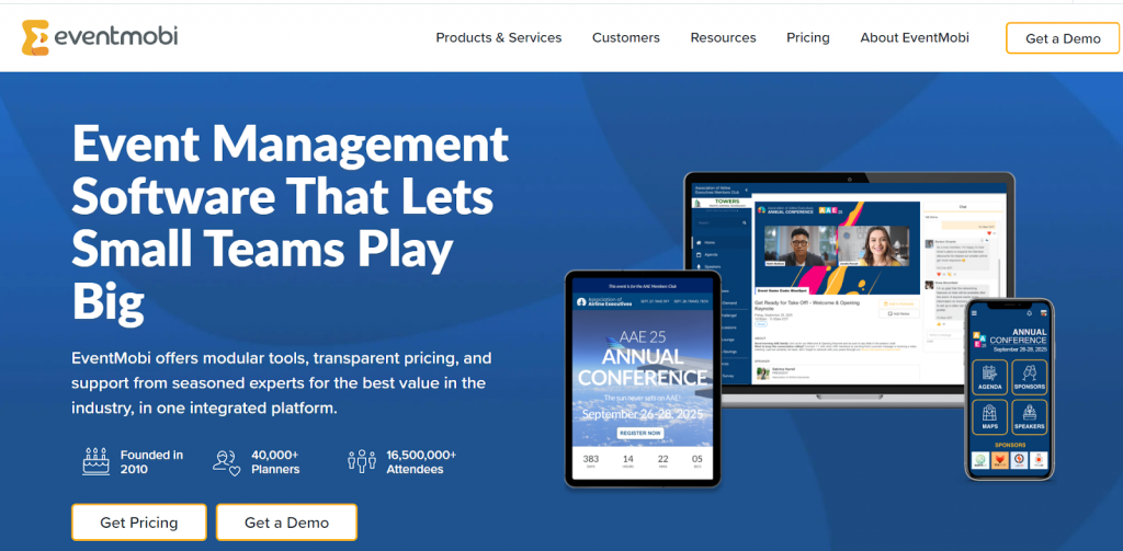 event mobi software that lets small teams play