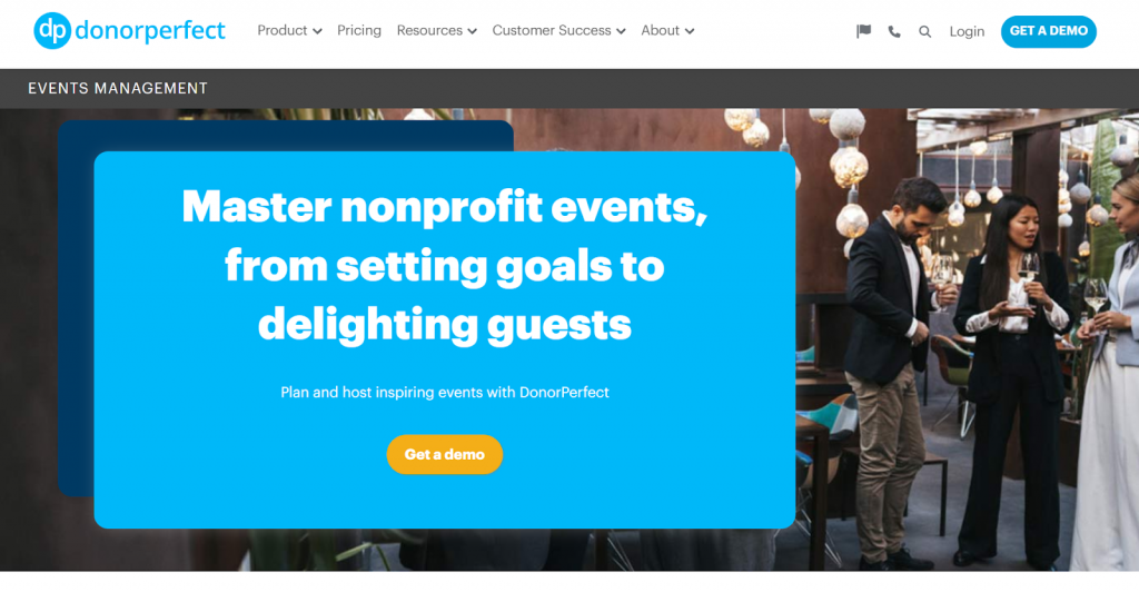 Donorperfect for planing and hosting events