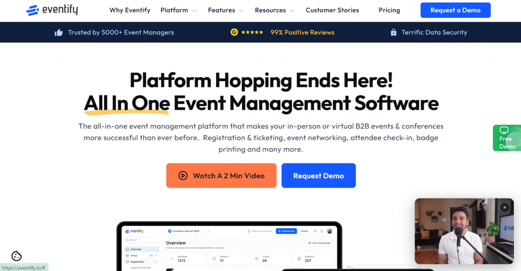 Eventify platform for even management