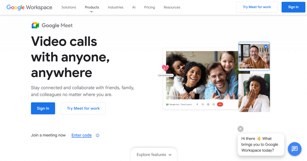 Google meet for connection everywhere 