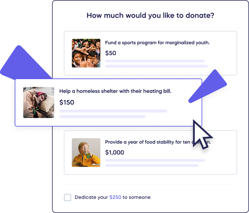 Features Free Donation Pages