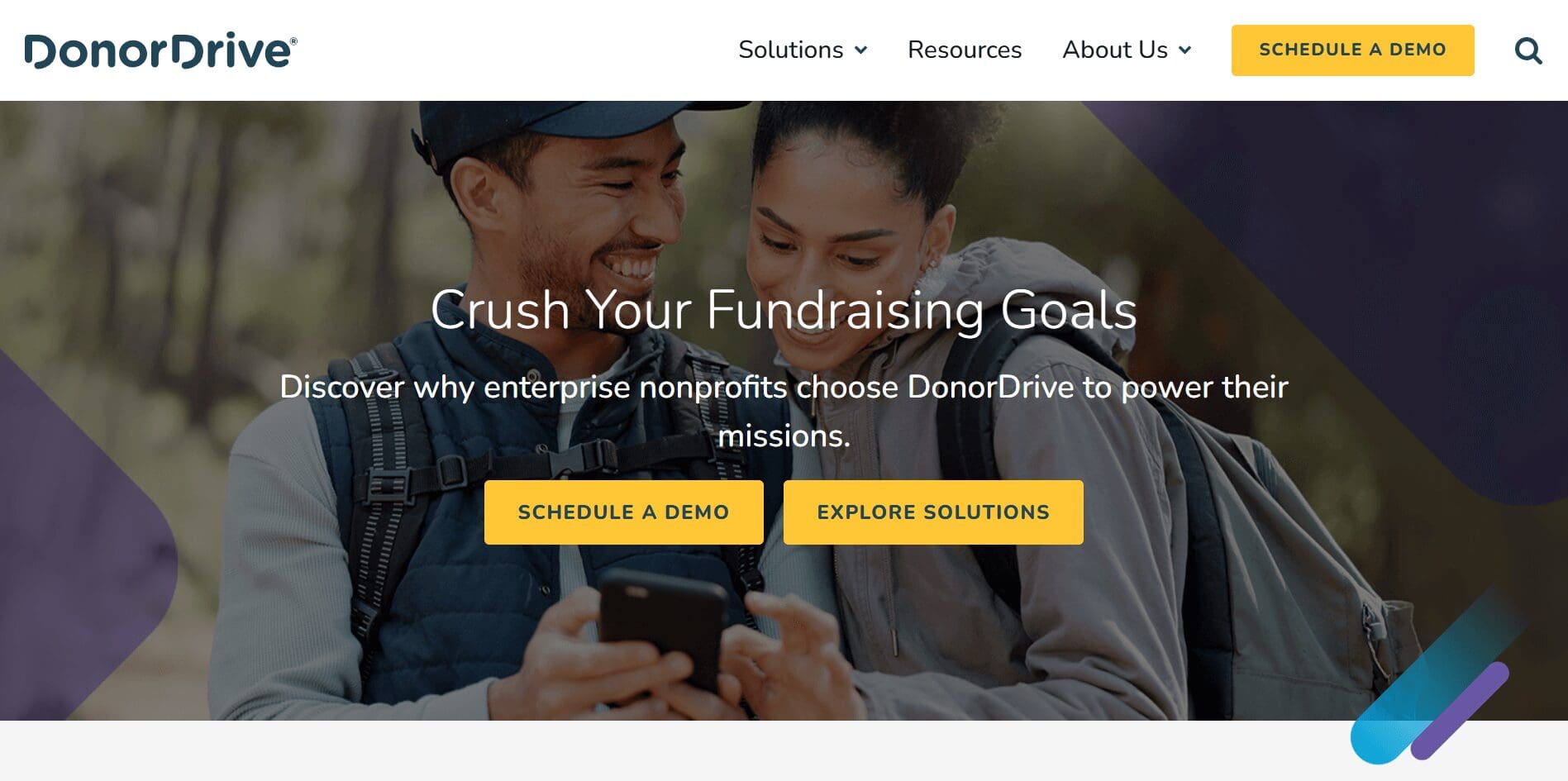 DonorDrive homepage