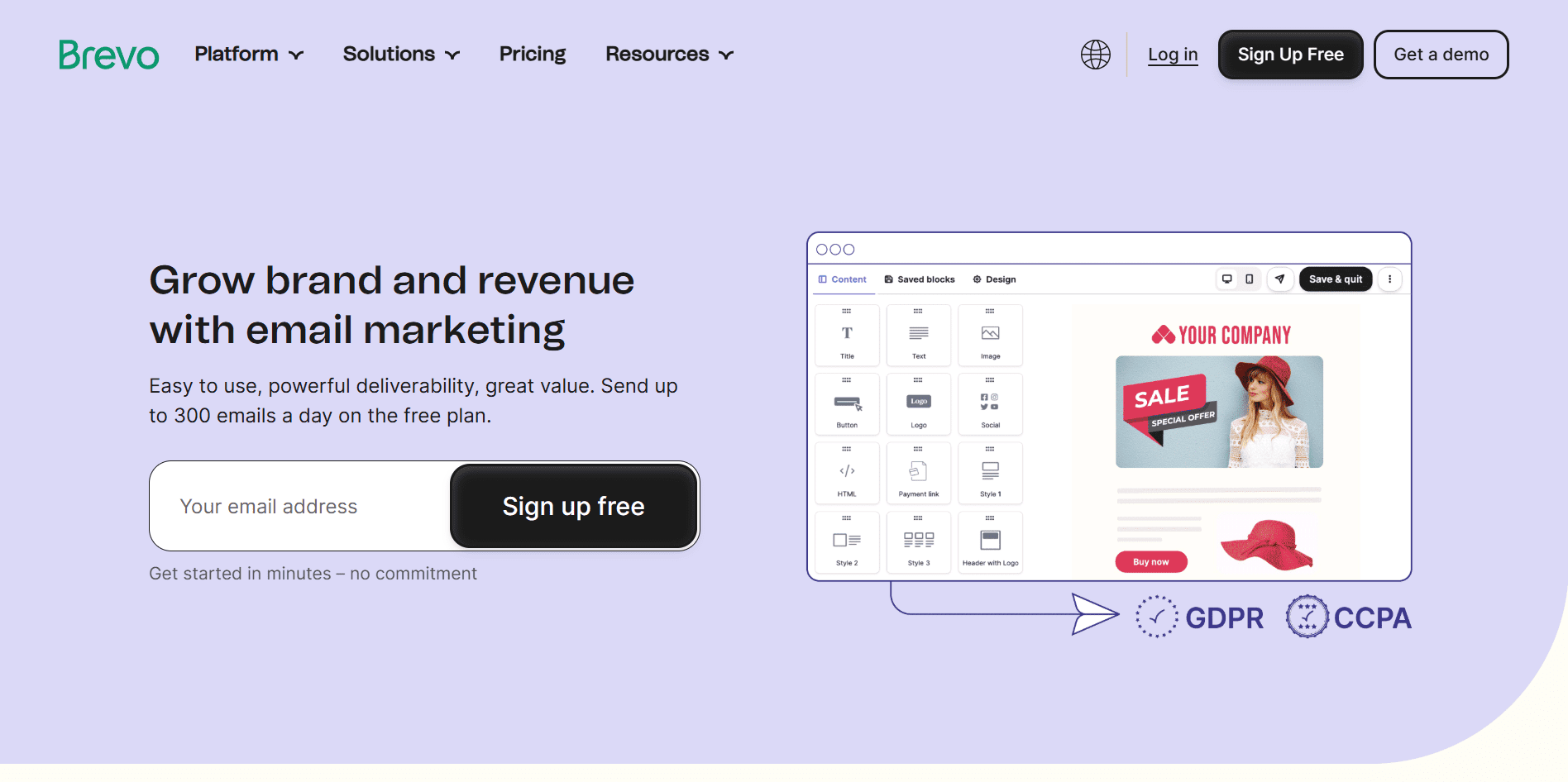 Brevo offers free email marketing
