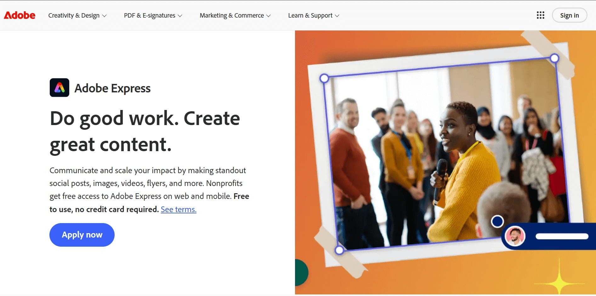-Adobe Express Premium plan is free 