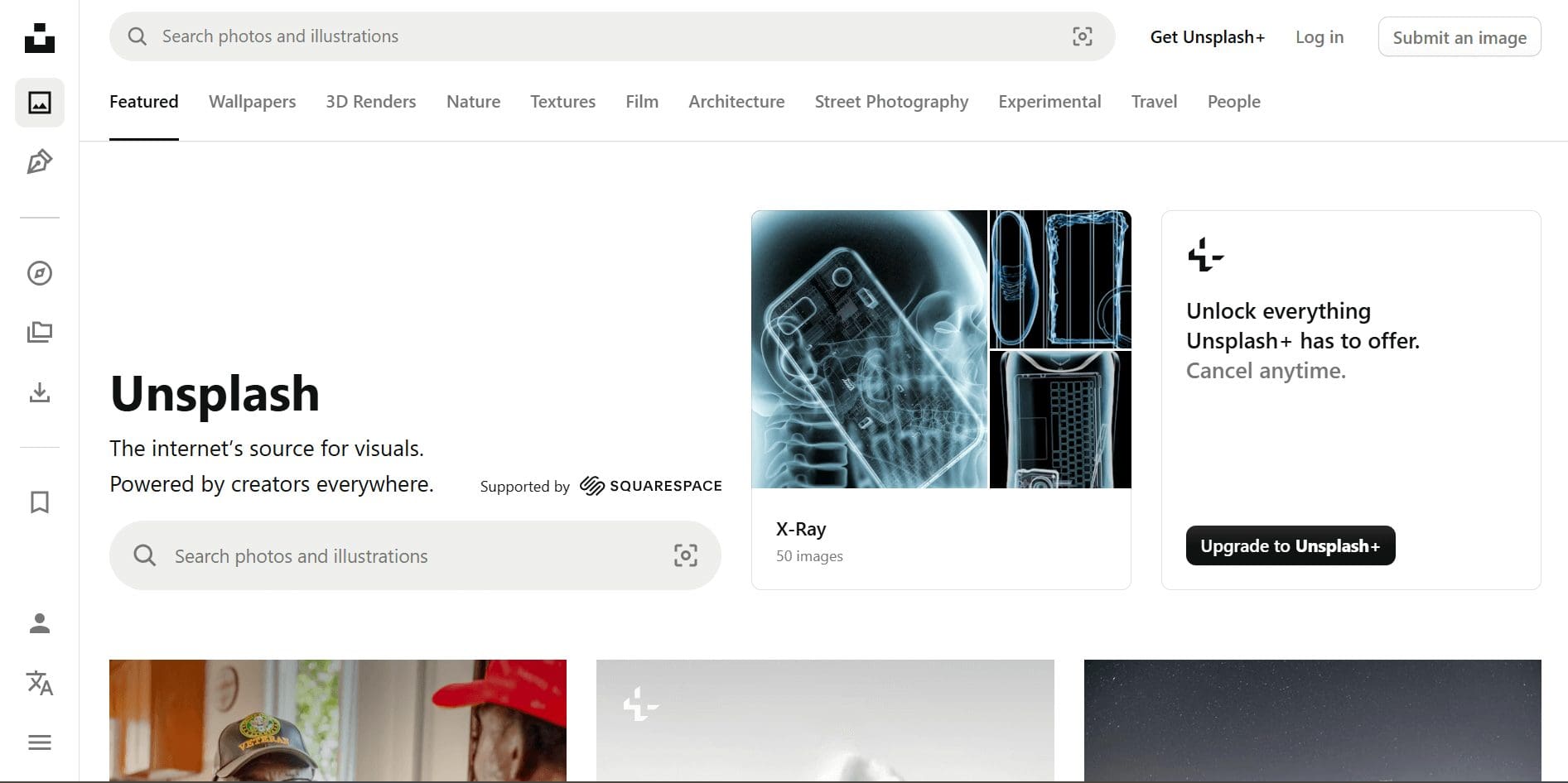 Unsplash has a large library of free, high-quality images 