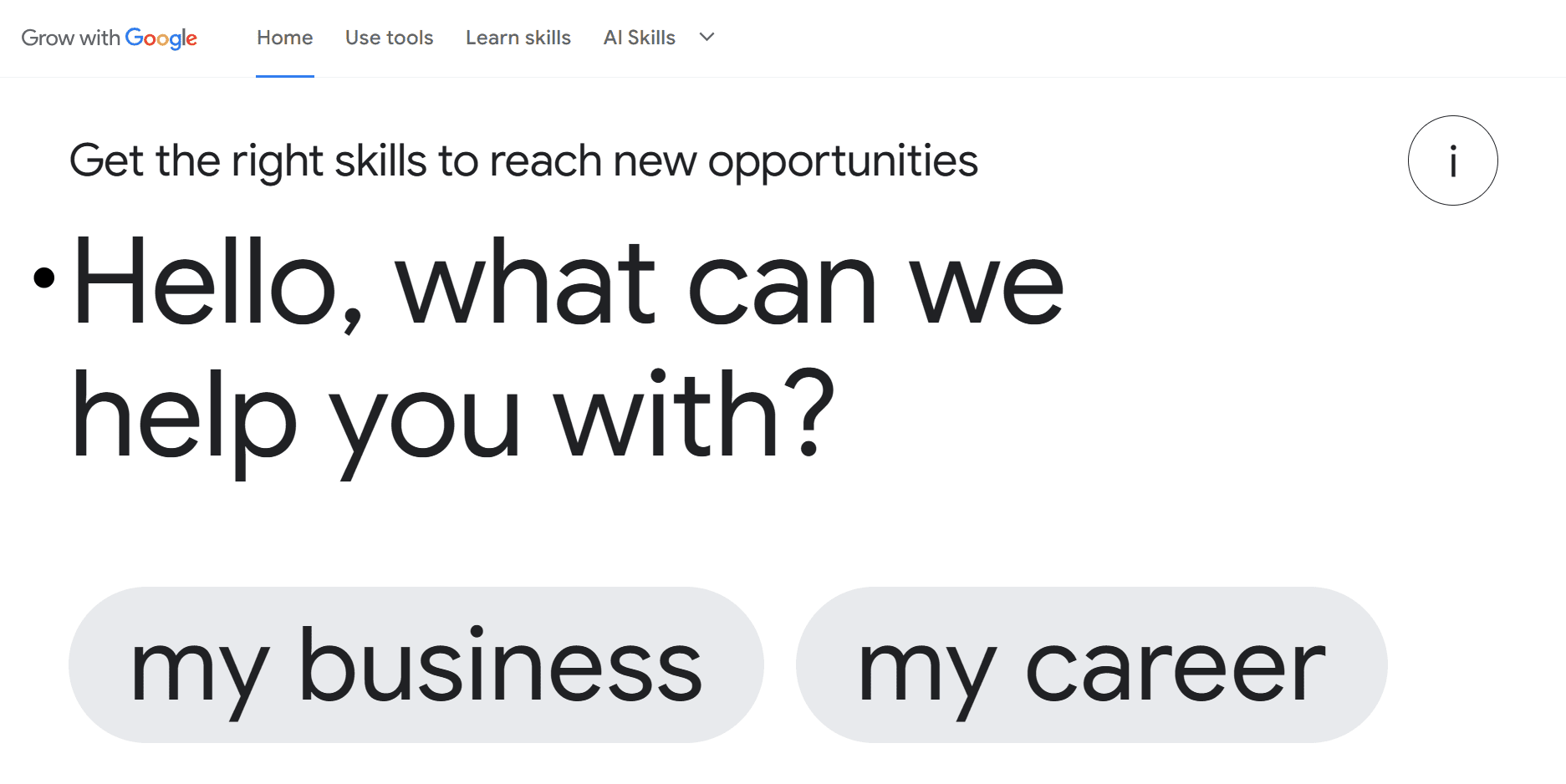 Grow with Google offers free training content