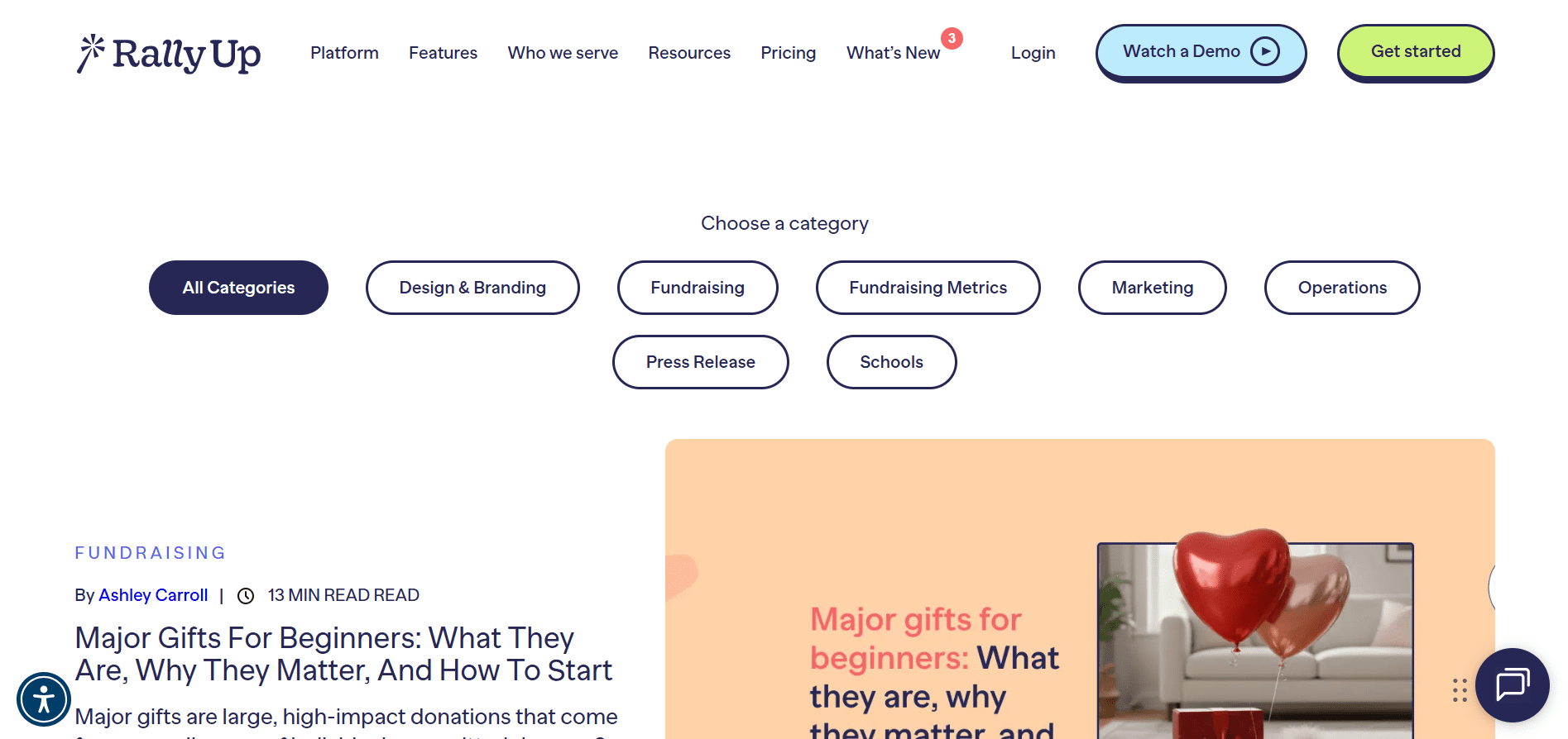 RallyUp’s blog and resource hub