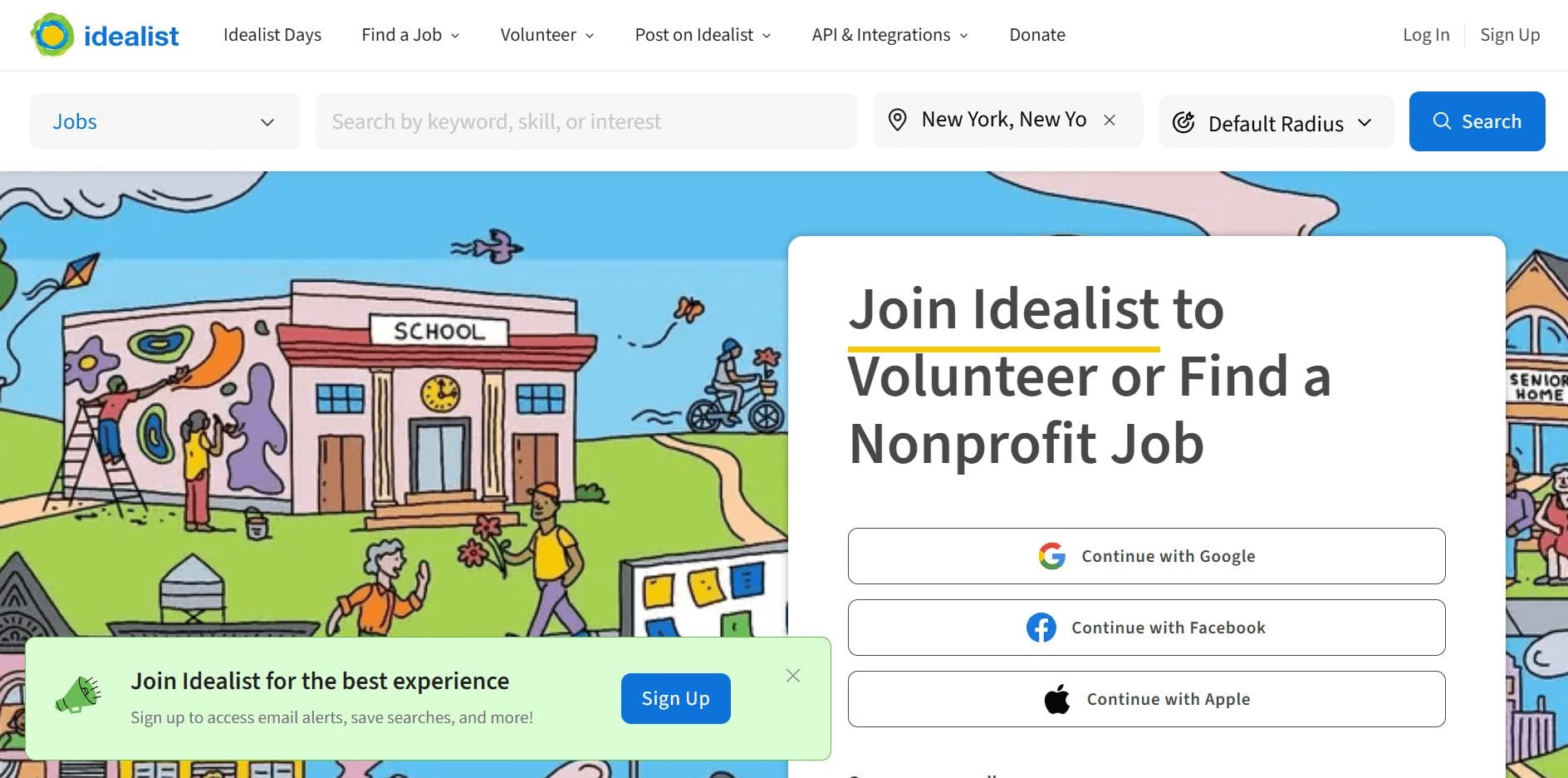 Idealist is more than a job board