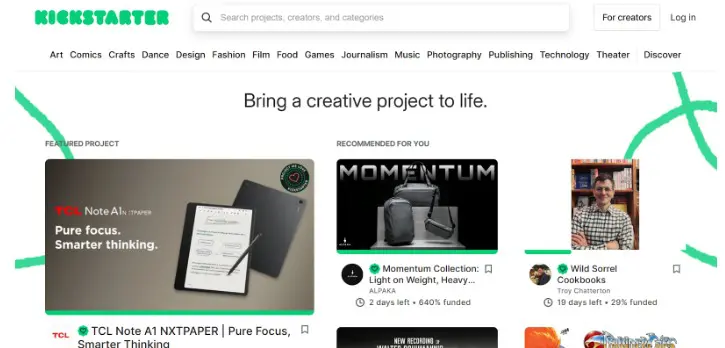 rewards-based crowdfunding platform