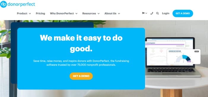 DonorPerfect is a donor management and fundraising CRM