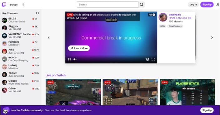 live streaming platform