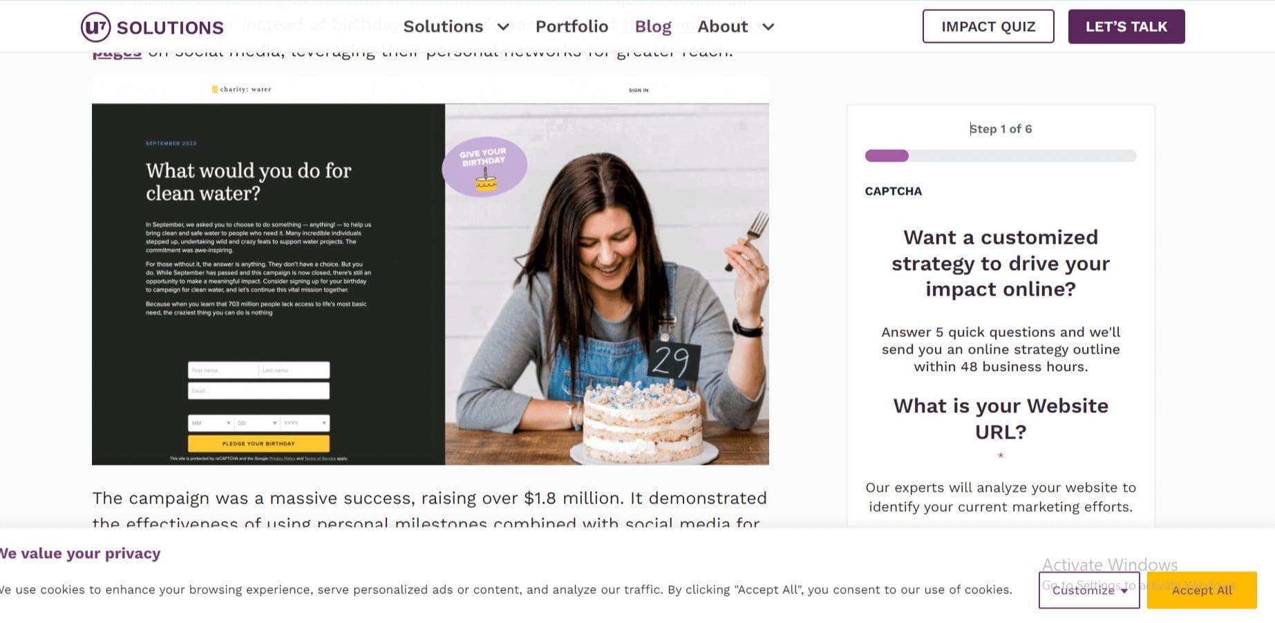 Water’s September campaign