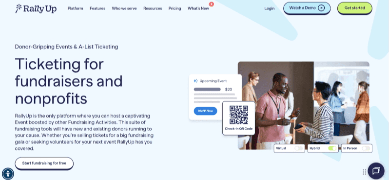 RallyUp - Free fundraising, ticketing, and event registration