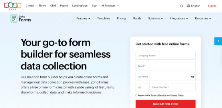 Zoho Forms
