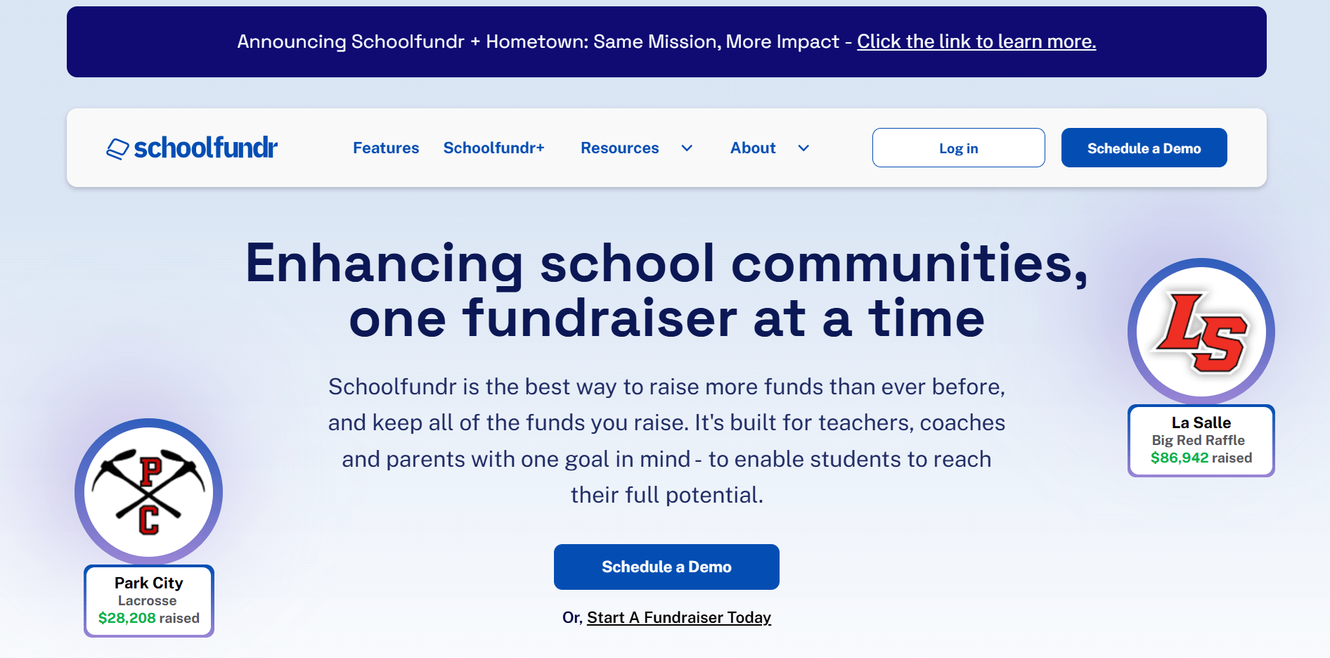 Schoolfundr is built specifically for school communities