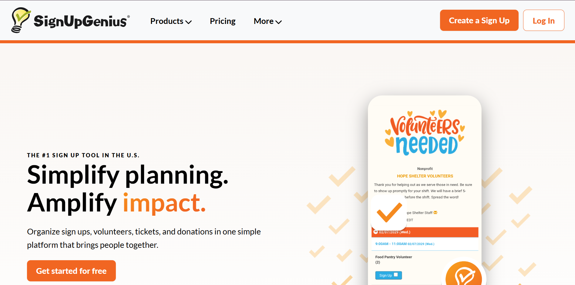 SignUpGenius is widely used by schools for volunteer